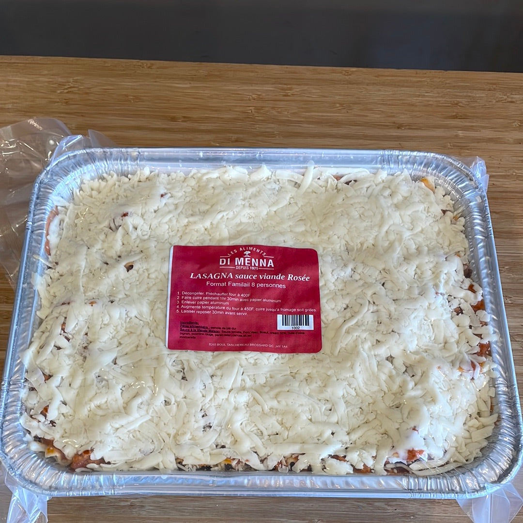 LASAGNA SAUCE VIANDE ROSÉE 8 personnes CONGELE FORMAT FAMILIAL